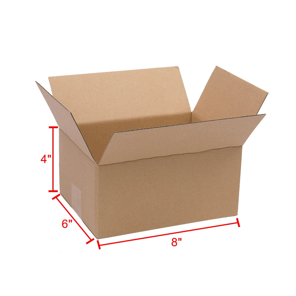 Corrugated Moving Boxes 8"x6"x4" (100pcs)